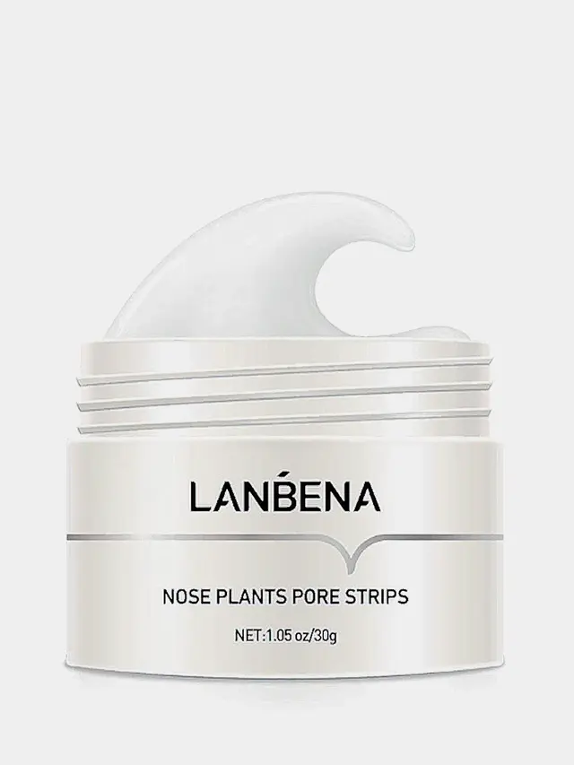 Маска-крем от черных точек Lanbena, с полосками для носа