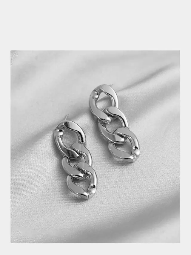 Серьги цепочки — фото 3