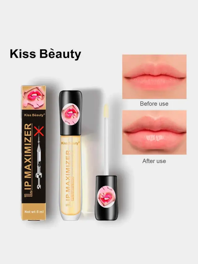 Блеск для увеличения губ, блеск для губ, прозрачный, Kiss Beauty