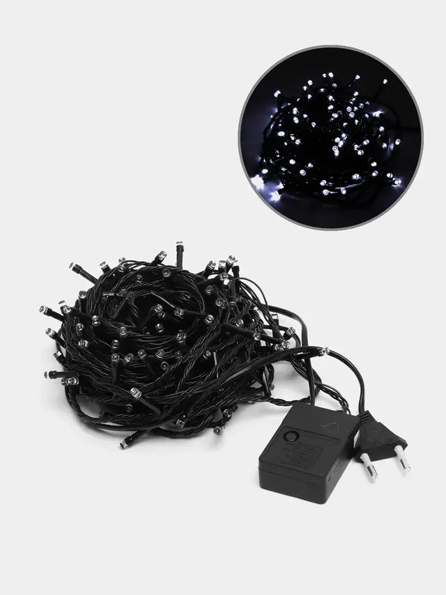 Гирлянда светодиодная, 13 м, 190 LED, 8 режимов — фото 2