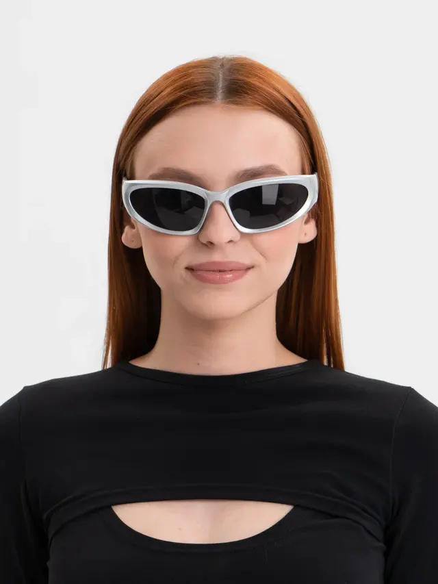 Очки солнцезащитные, унисекс, имиджевые солнечные очки, литые носоупоры — фото 2