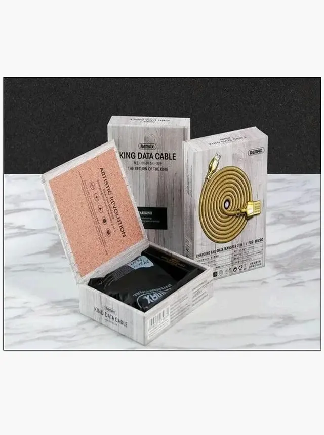 Кабель зарядки подарочный Remax KING DATA CABLE RC-063m в деревяной упаковке — фото 4