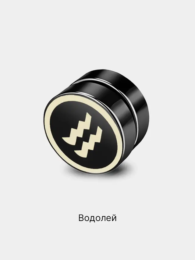 Серьги-клипсы "Знаки Зодиака", из титановой стали, на магните — фото 3