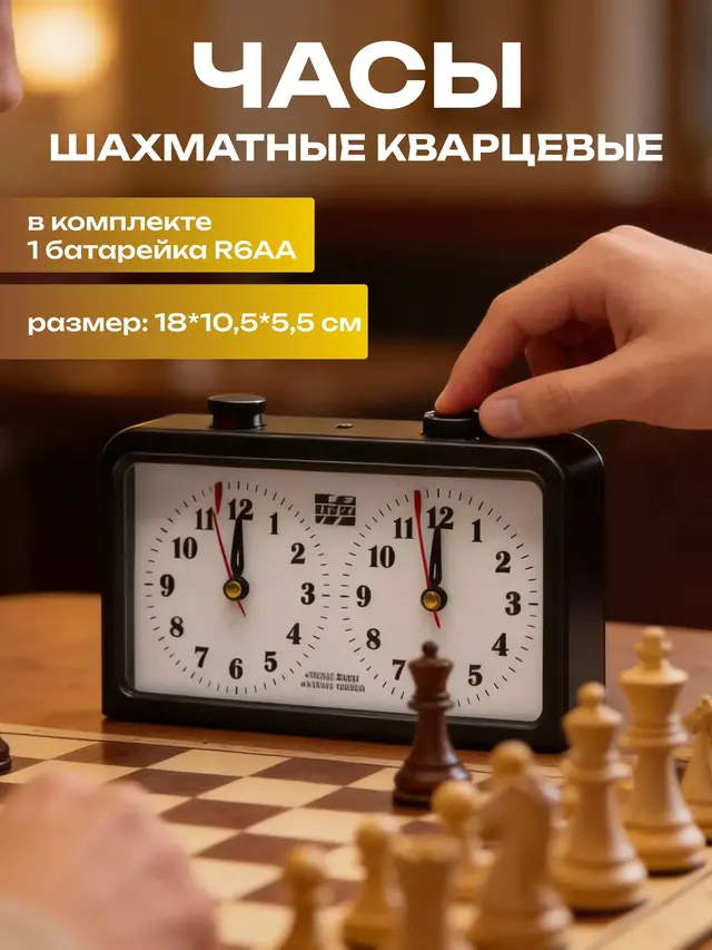 Часы шахматные, кварцевые