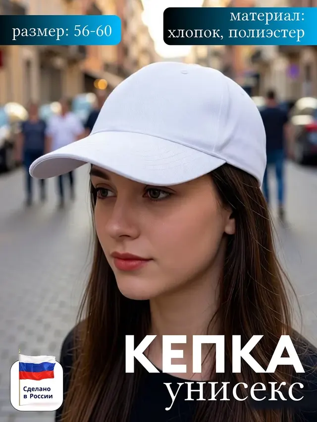 Кепка-бейсболка женская, мужская, металлическая застежка