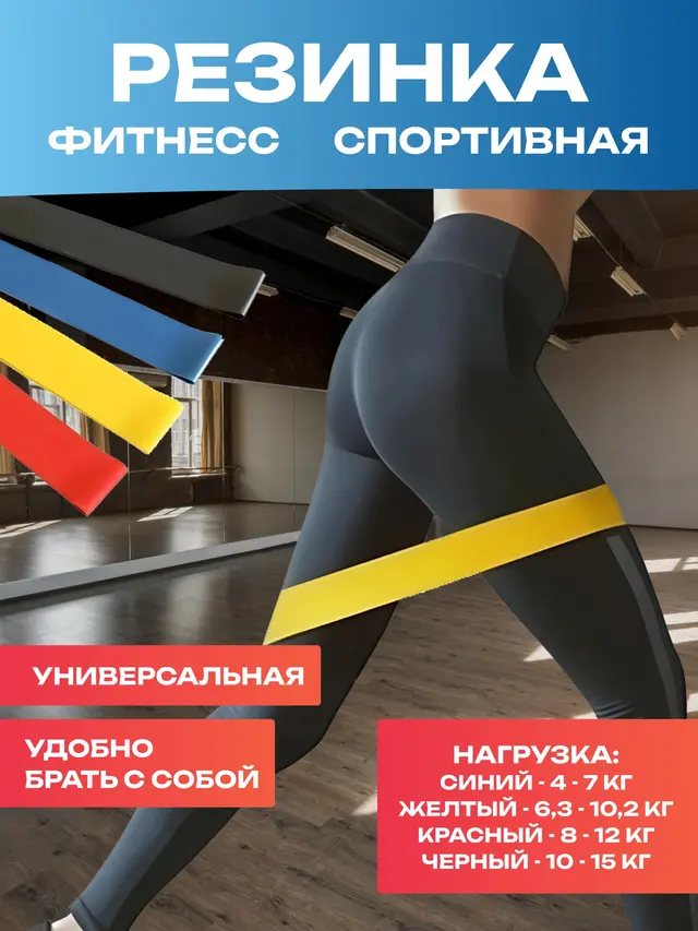 Эспандер петля .Фитнес резинка, лента спортивная, эспандер, Go Do Wide, 61 х 7,5 см