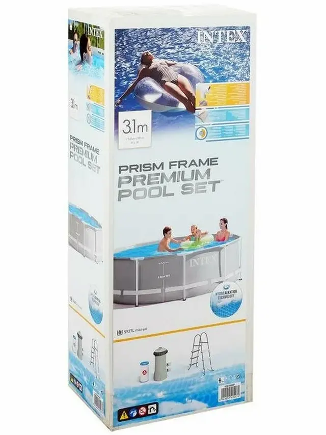 Каркасный бассейн Prism Frame 305х99см, 5927л, фил.-насос 2006лч, лестница, Intex, 26706 — фото 3