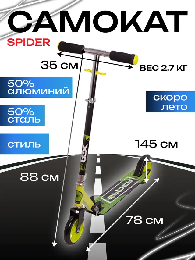 Самокат Spider, 145мм — фото 2