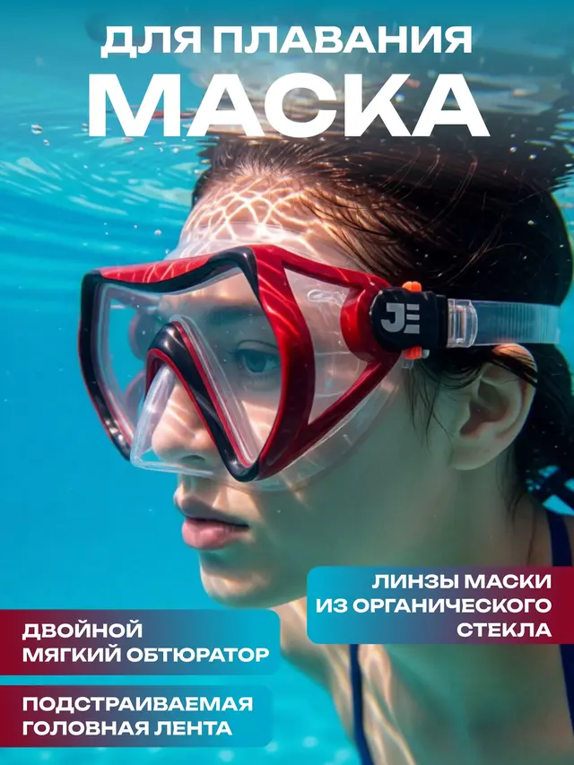 Маска плавания подростковая, Alpha Caprice, пвх