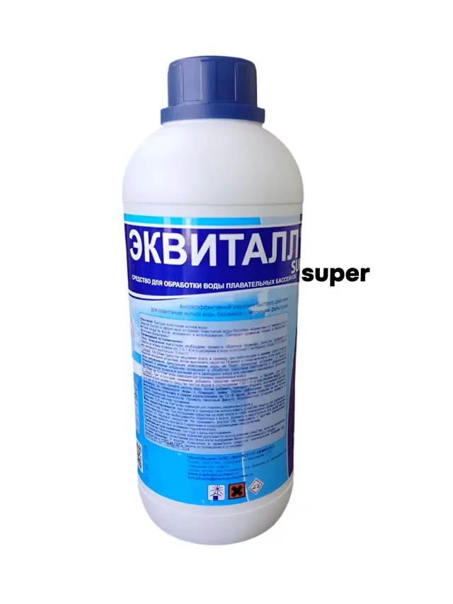 Эквиталл Super, 1л бутылка, жидкий коагулянт (осветлитель) ударного действия