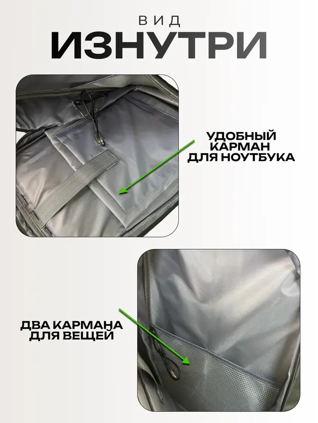 Рюкзак городской для ноутбука с USB и кодовым замком, 19 литров — фото 3