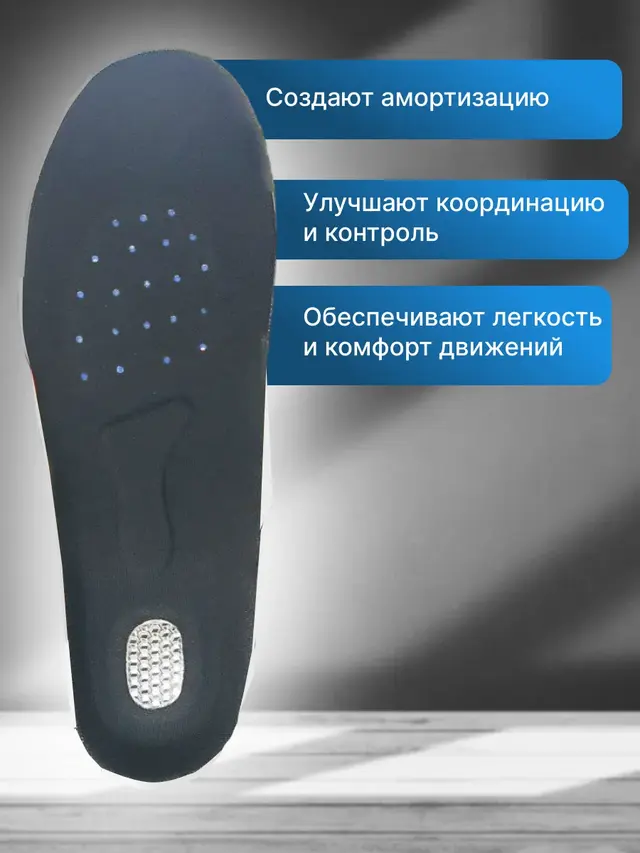 Стельки для обуви, универсальные, с амортизирующей пяткой (жен размер 35-41, муж 40-46) — фото 4