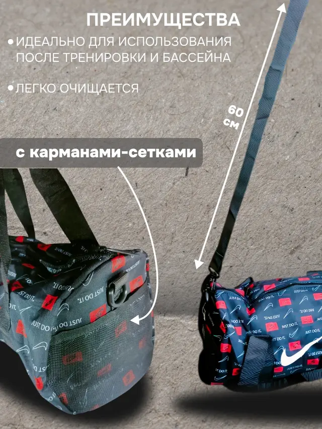 Сумка спортивная, сумка дорожная, ручная кладь, сумка для спортзала — фото 4