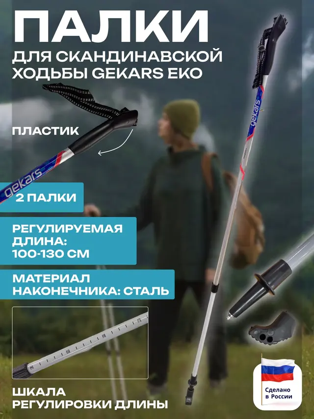 Палки для скандинавской ходьбы GEKARS Eko — фото 2