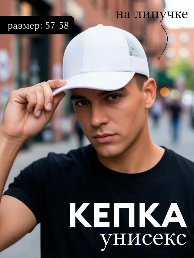 Кепка, бейсболка мужская, женская, с сеткой, унисекс, летняя — фото 2