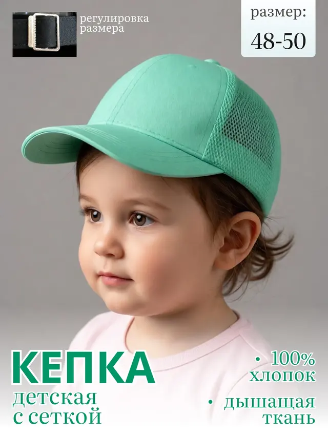 Кепка-бейсболка унисекс. Для детей и подростков — фото 4