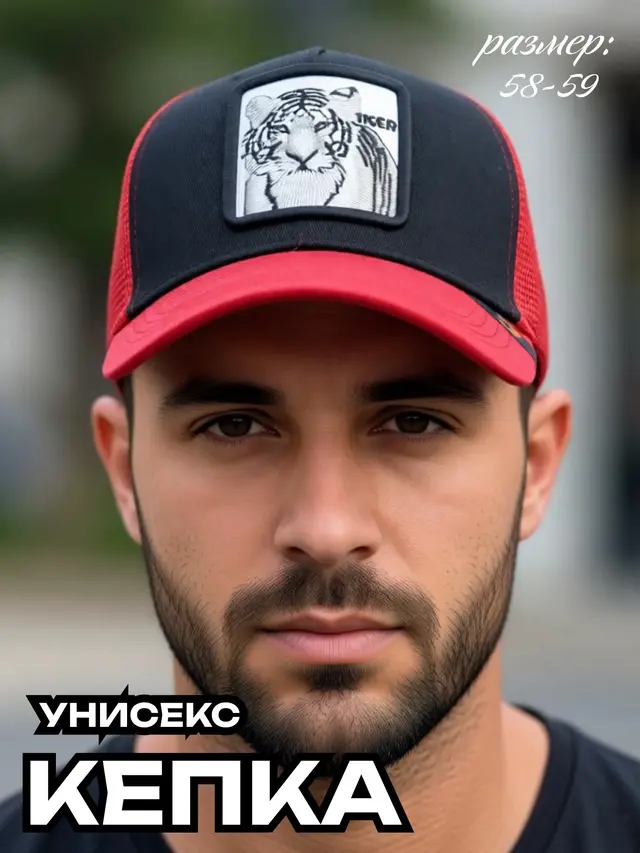 Кепка-бейсболка сетчатая, мужская, женская, бейсболка унисекс — фото 3